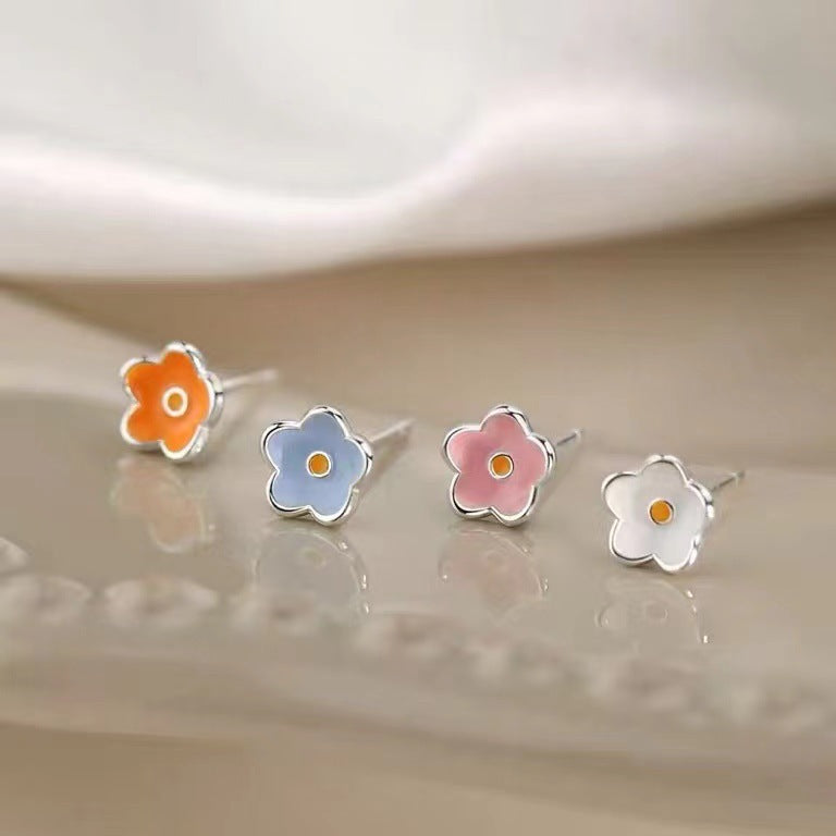 S925 Silver Mini Sunflower Stud Earrings LadyShow.Store