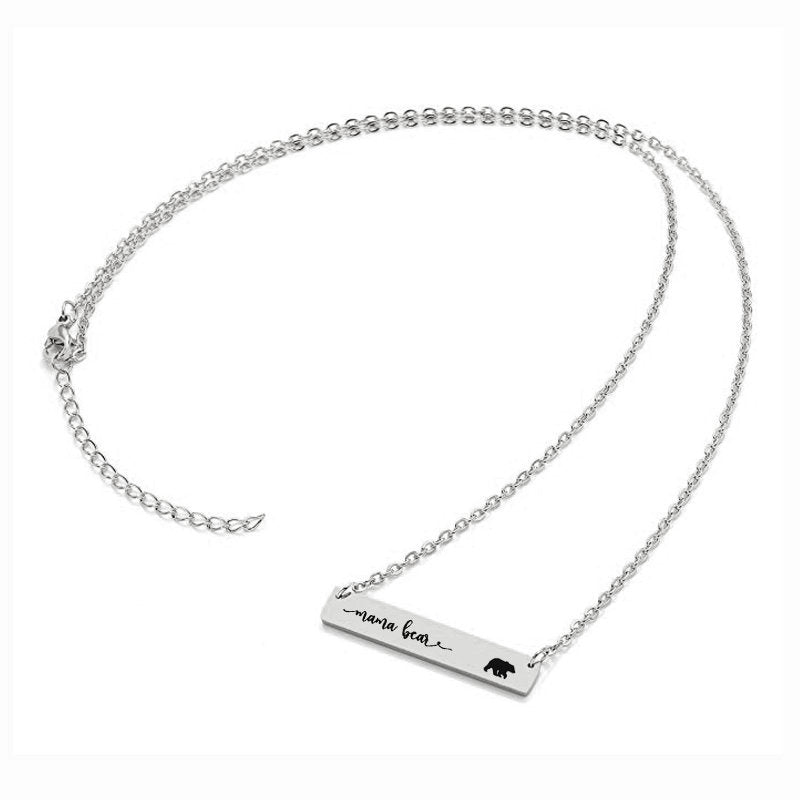 Titanium Steel Long Bar Necklace for Mother's Day Gift LadyShow.Store