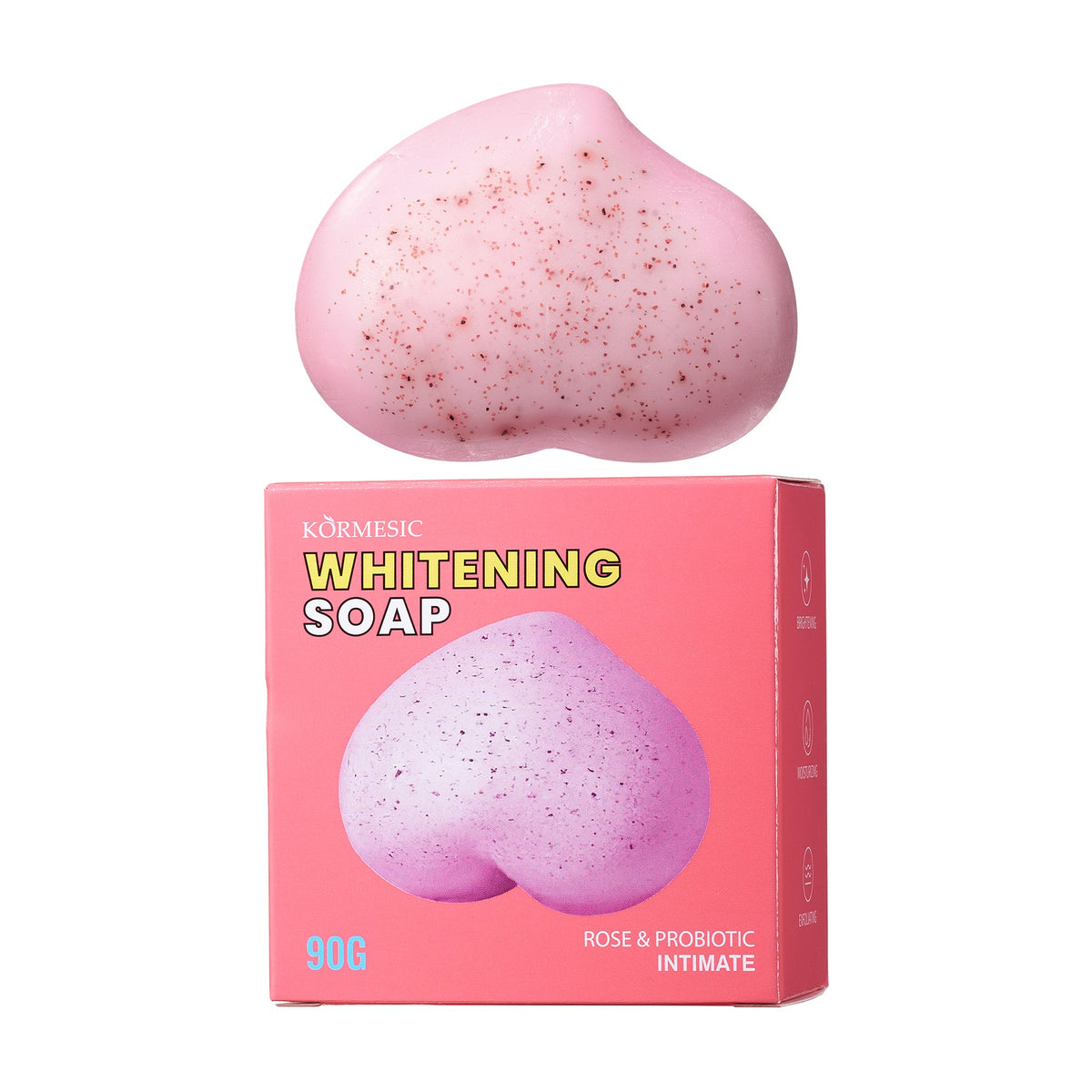 KORMESIC Rose&Probiotic Private Whitening Soap QB Quick Return  Foreign Version 90g Tri Light Beauty