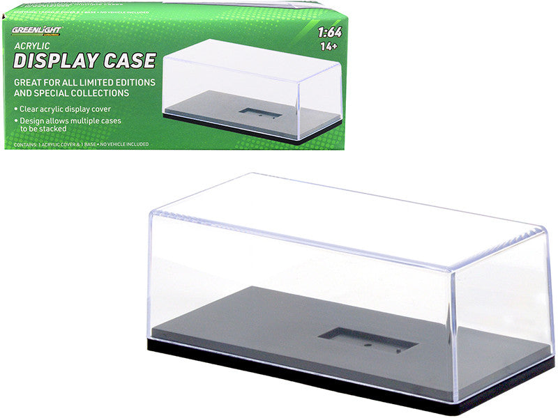 Collectible Acrylic Display Show Case with Black Plastic Base for 1/64 Scale Model Cars by Greenlight LuxuryLifeWay Online Store