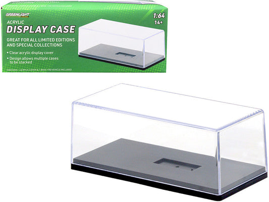 Collectible Acrylic Display Show Case with Black Plastic Base for 1/64 Scale Model Cars by Greenlight LuxuryLifeWay Online Store