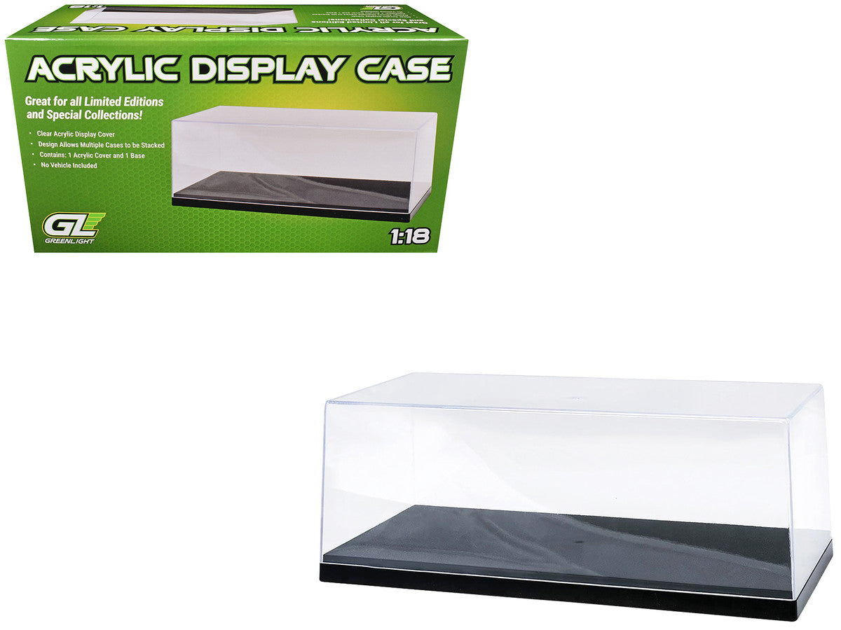 Acrylic Display Case for 1/18-1/24 Scale Model Cars with Black Plastic Base (Replaces Greenlight 55020) by Greenlight LuxuryLifeWay Online Store