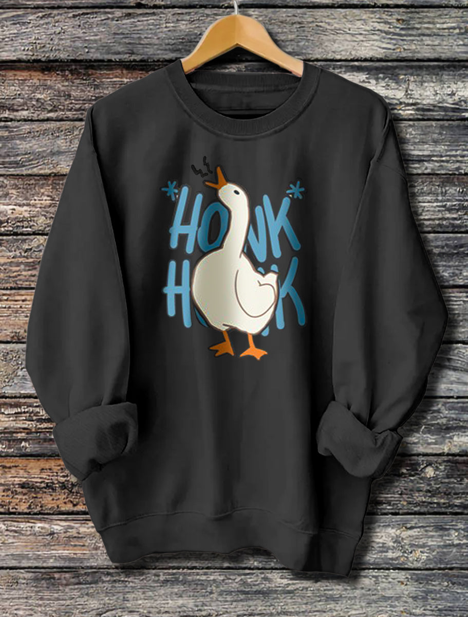 Women's Long Sleeved Honk Honk Printed Hoodie NorixaFashion.com