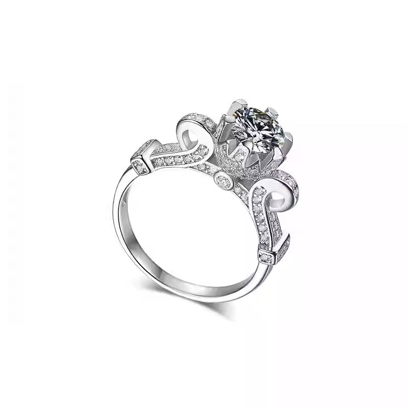 S925 Sterling Silver Moissanite Ring LadyShow.Store