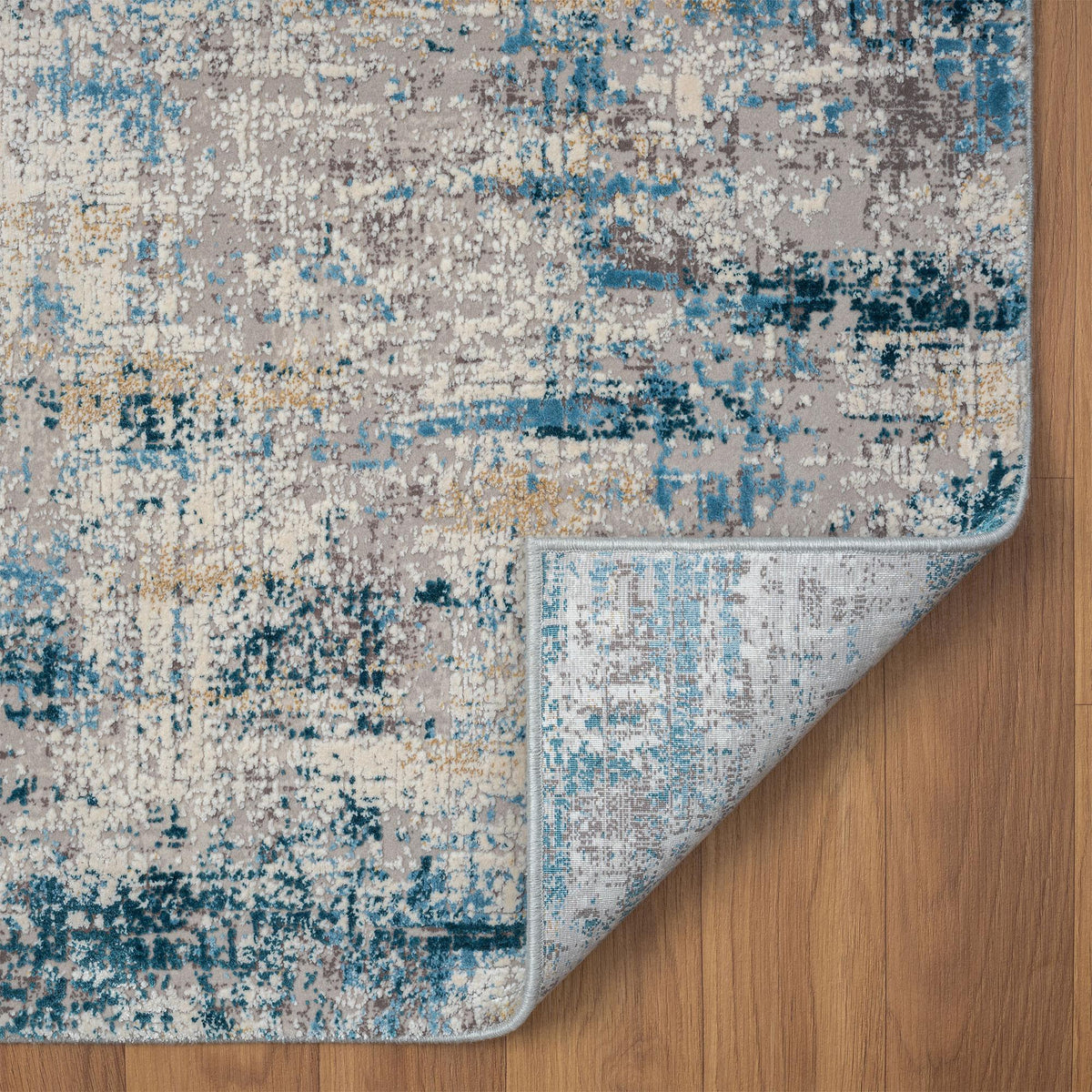2' X 3' Blue and Ivory Abstract Area Rug LuxuryLifeWay Online Store