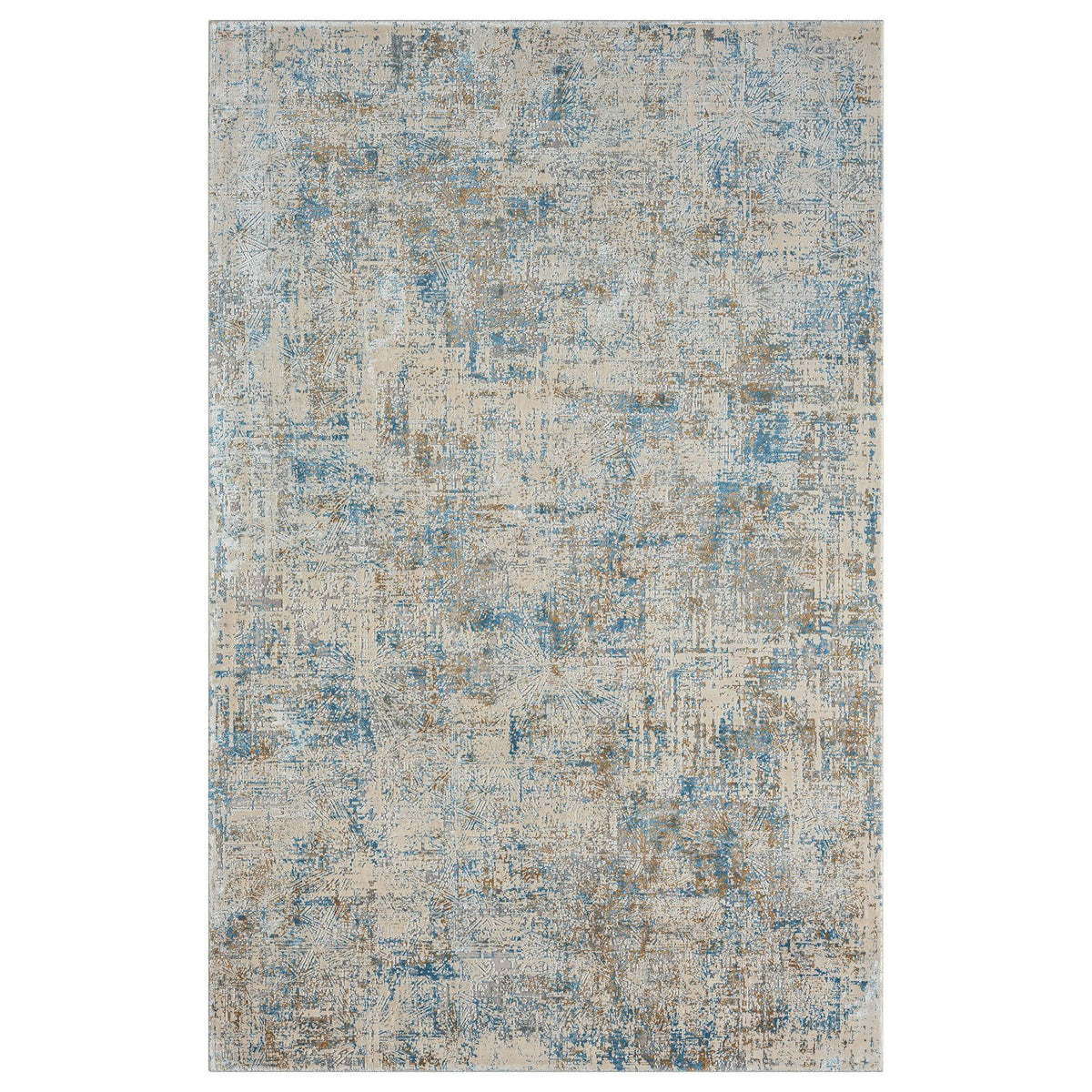 2' X 3' Blue and Ivory Abstract Area Rug LuxuryLifeWay Online Store