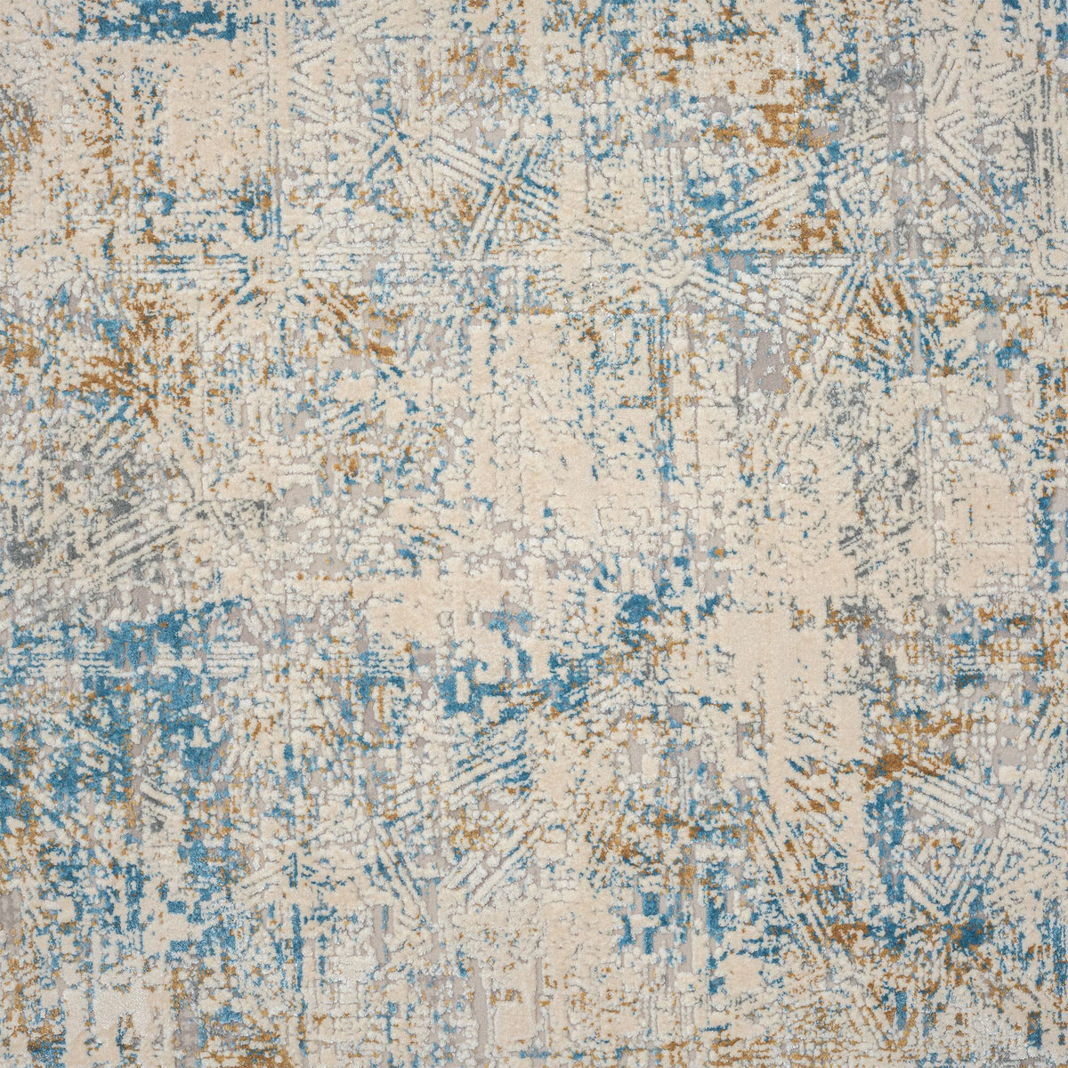 2' X 3' Blue and Ivory Abstract Area Rug LuxuryLifeWay Online Store