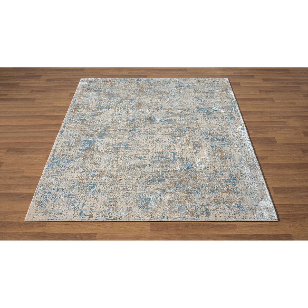 2' X 3' Blue and Ivory Abstract Area Rug LuxuryLifeWay Online Store