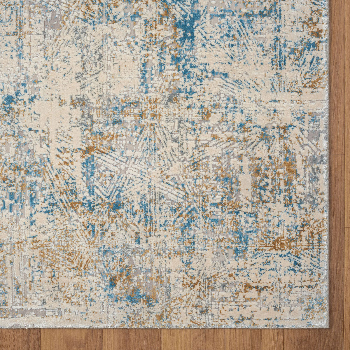 2' X 3' Blue and Ivory Abstract Area Rug LuxuryLifeWay Online Store