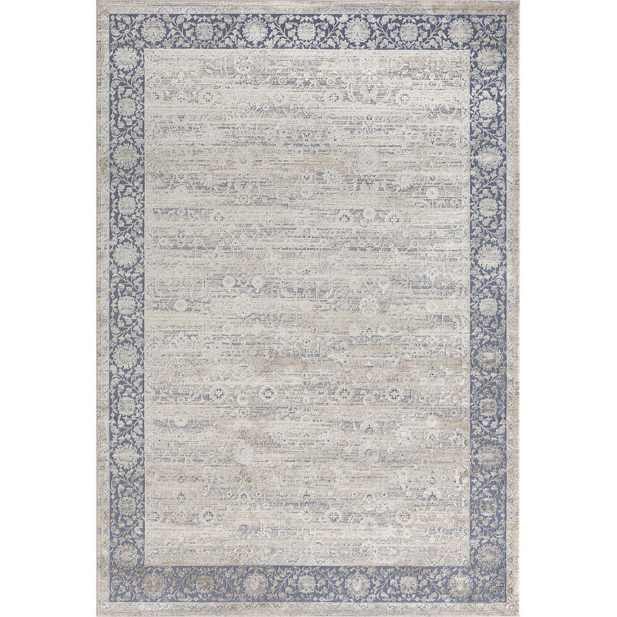 2' X 3' Blue and Beige Floral Area Rug LuxuryLifeWay Online Store