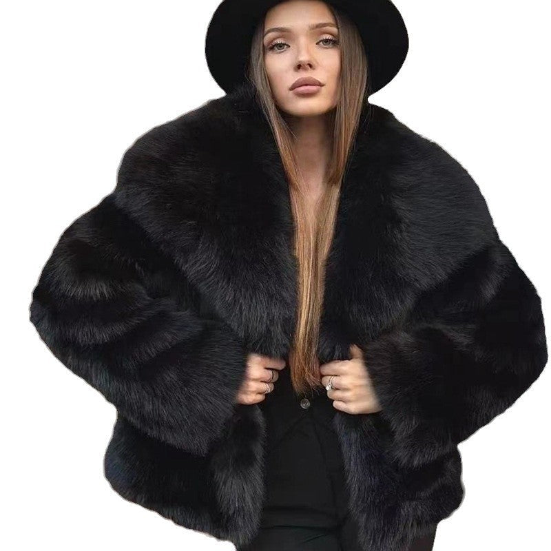 Women's Fluffy Casual Fox Fur Jacket Women's Clothing Best YouTube Store