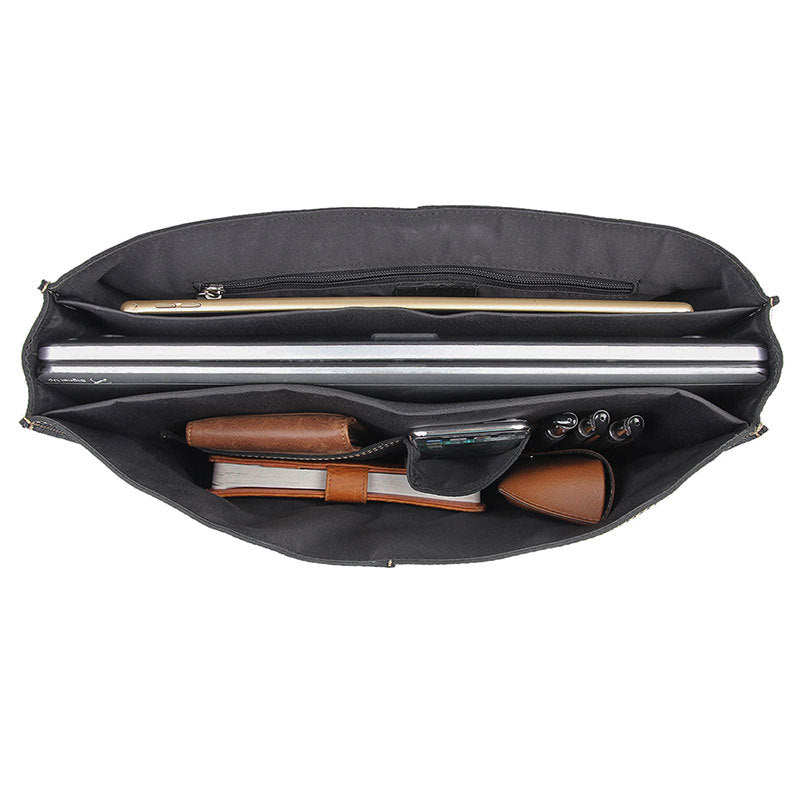 Men's Retro Casual Leather Business Briefcase CJD