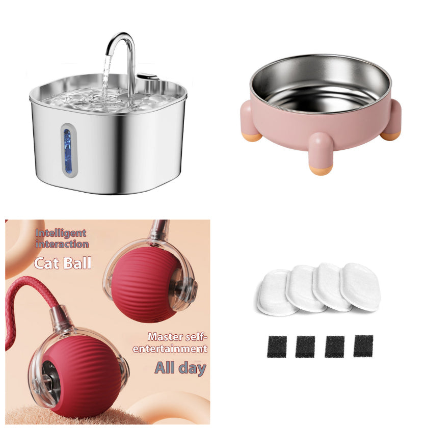 Stainless Steel Smart Pet Water Dispenser Automatic Circulation Large Capacity Pets Fashion