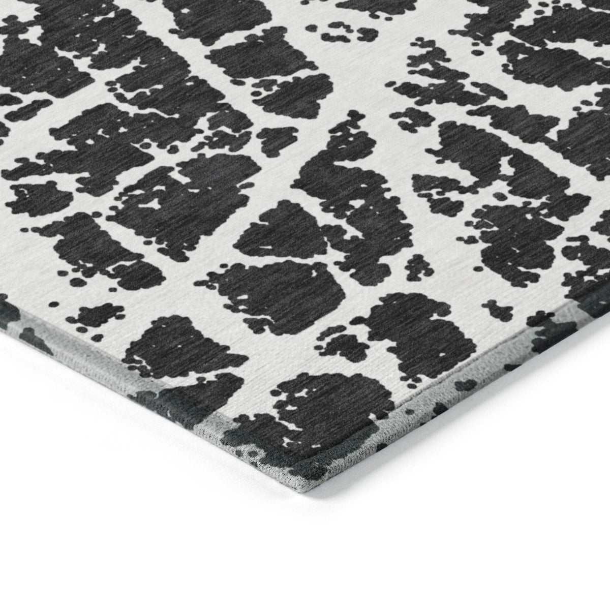 8' Runner Black and White Abstract Washable Non Skid Indoor Outdoor Runner Rug LuxuryLifeWay Online Store