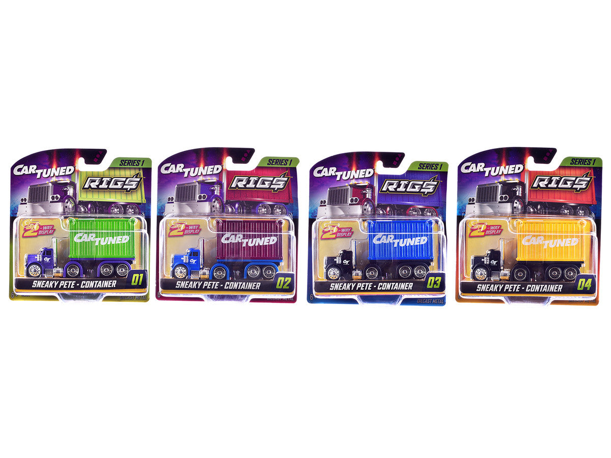 "Rigs" Container Case Series 1 Set of 4 Pieces Diecast Model Cars by CarTuned LuxuryLifeWay Online Store