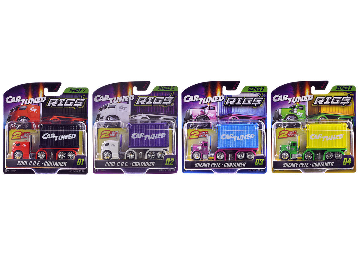"Rigs" Container Case Series 2 Set of 4 Pieces Diecast Model Cars by CarTuned LuxuryLifeWay Online Store
