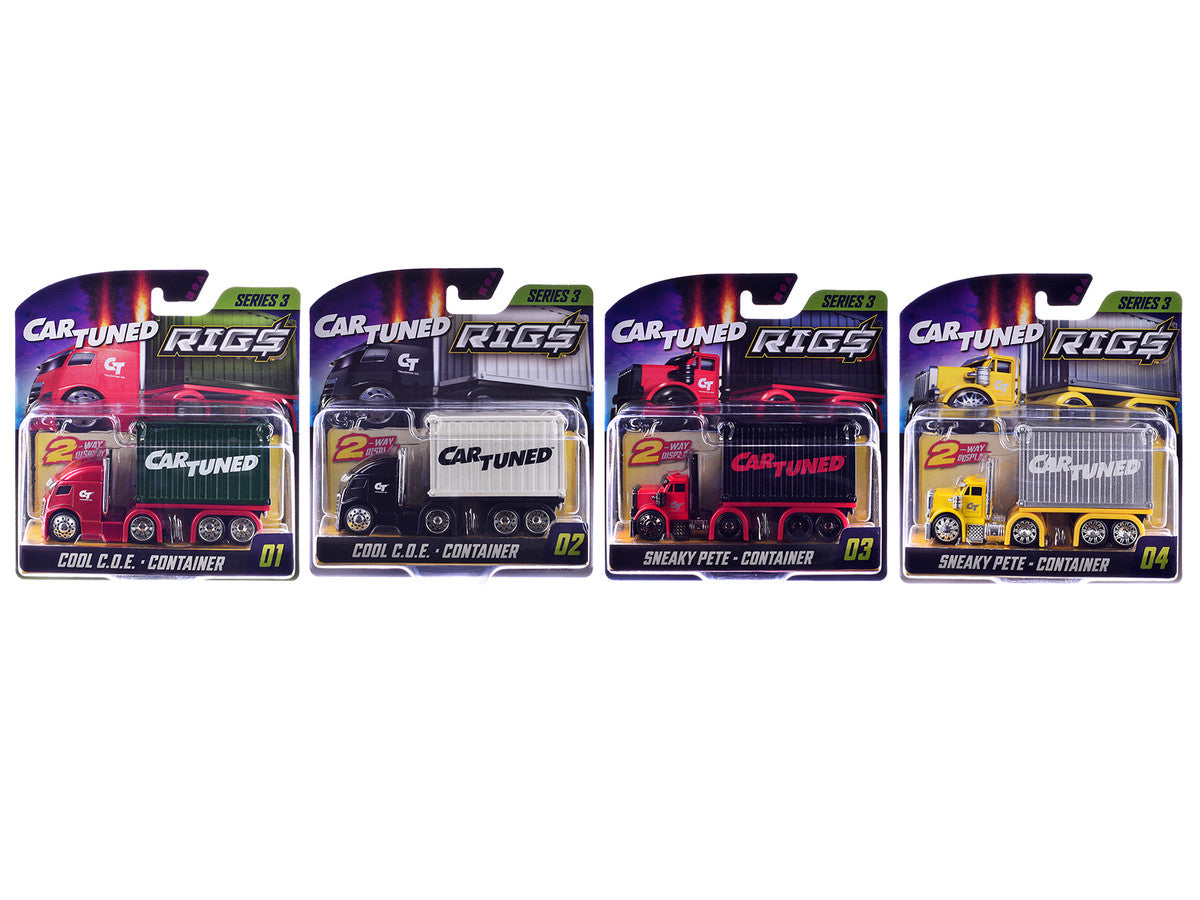 "Rigs" Container Case Series 3 Set of 4 Pieces Diecast Model Cars by CarTuned LuxuryLifeWay Online Store