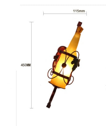 Creative Wall Lamp Bedroom Bedside Lamp Wine Bottle PearlNestDecor.com