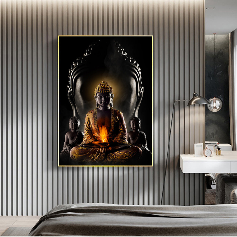 God Buddha Wall Art Canvas  Modern Buddha Canvas Art Paintings On The Wall Canvas Pictures Buddhism Posters Wall Decor PearlNestDecor.com