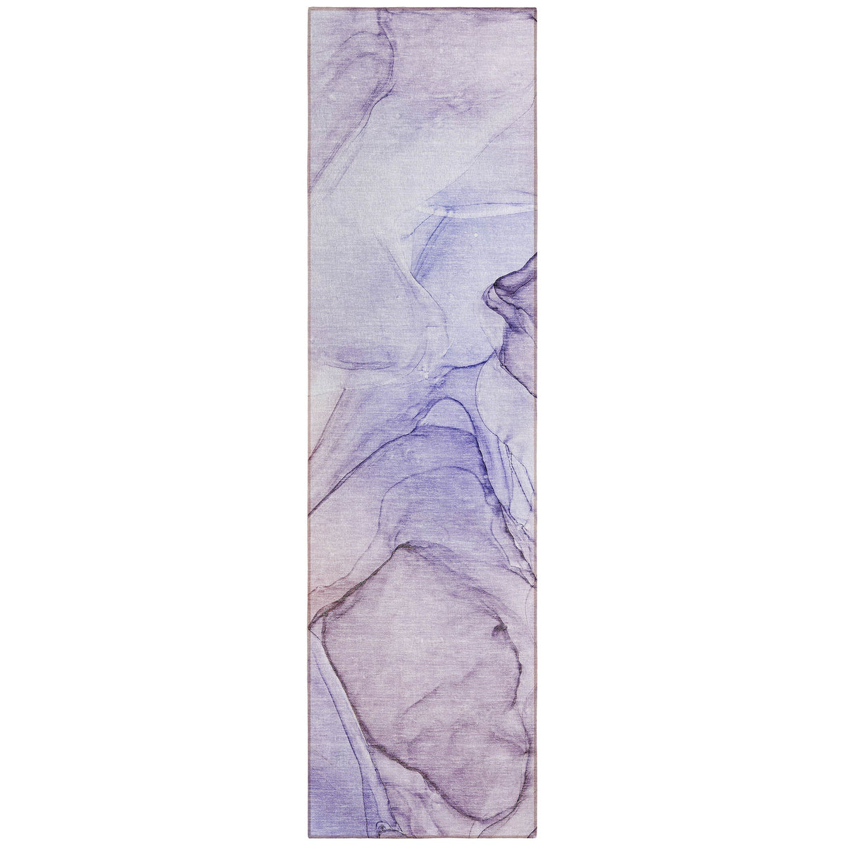 2' X 8' Gray and Purple Abstract Washable Non Skid Indoor Outdoor Runner Rug LuxuryLifeWay Online Store