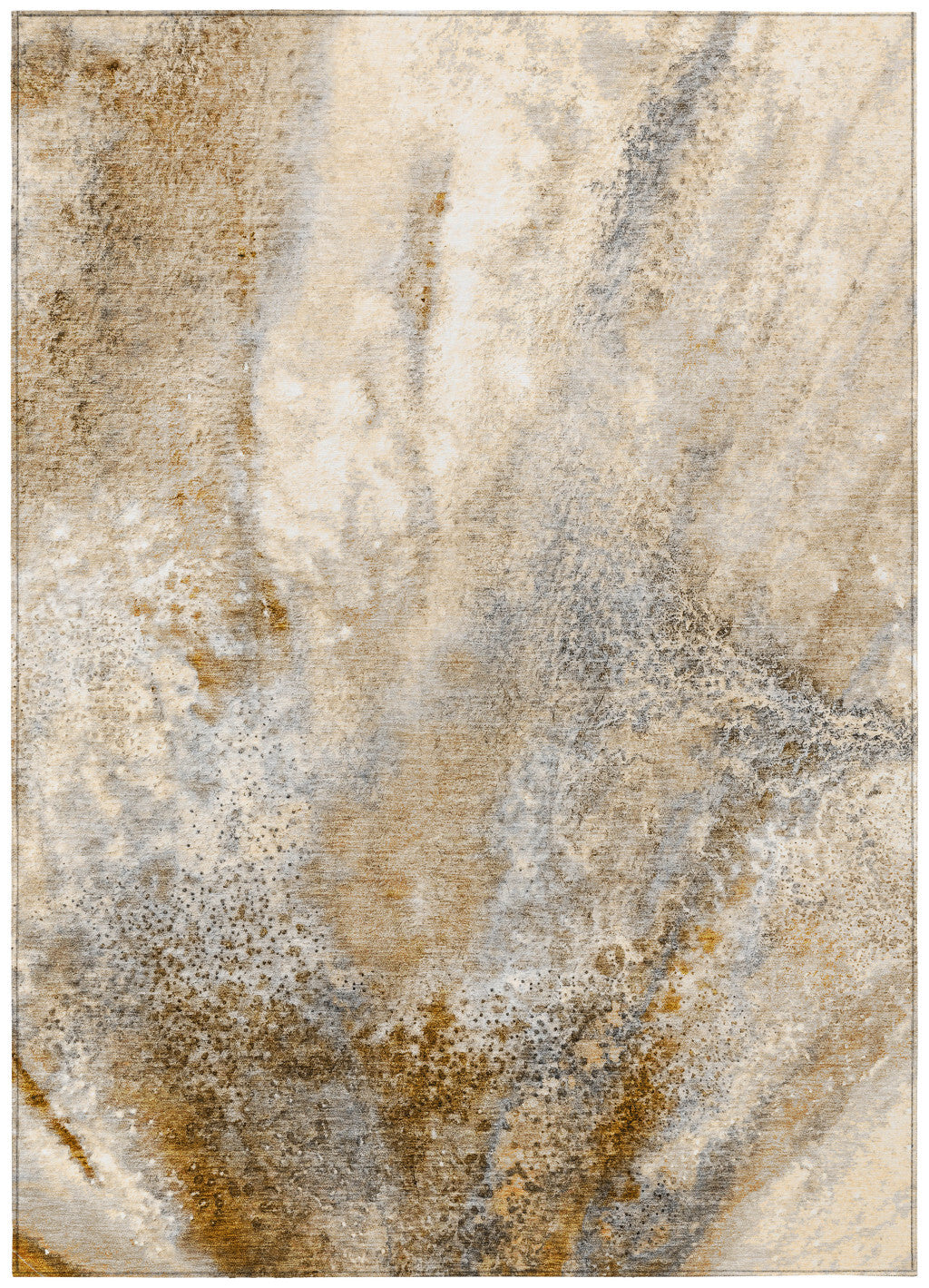 3' X 5' Brown Abstract Washable Non Skid Indoor Outdoor Area Rug LuxuryLifeWay Online Store