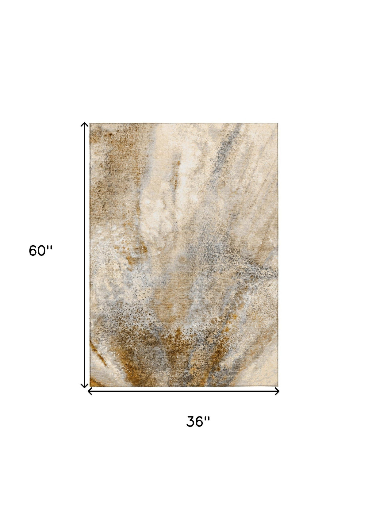 3' X 5' Brown Abstract Washable Non Skid Indoor Outdoor Area Rug LuxuryLifeWay Online Store