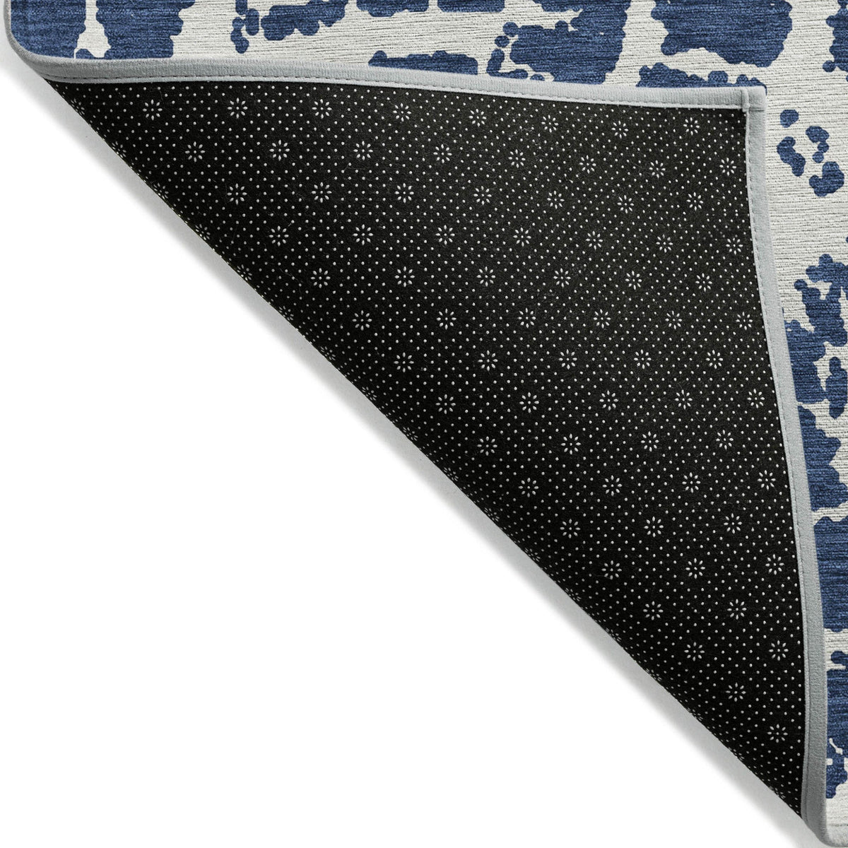 8' Runner Blue and White Abstract Washable Non Skid Indoor Outdoor Runner Rug LuxuryLifeWay Online Store