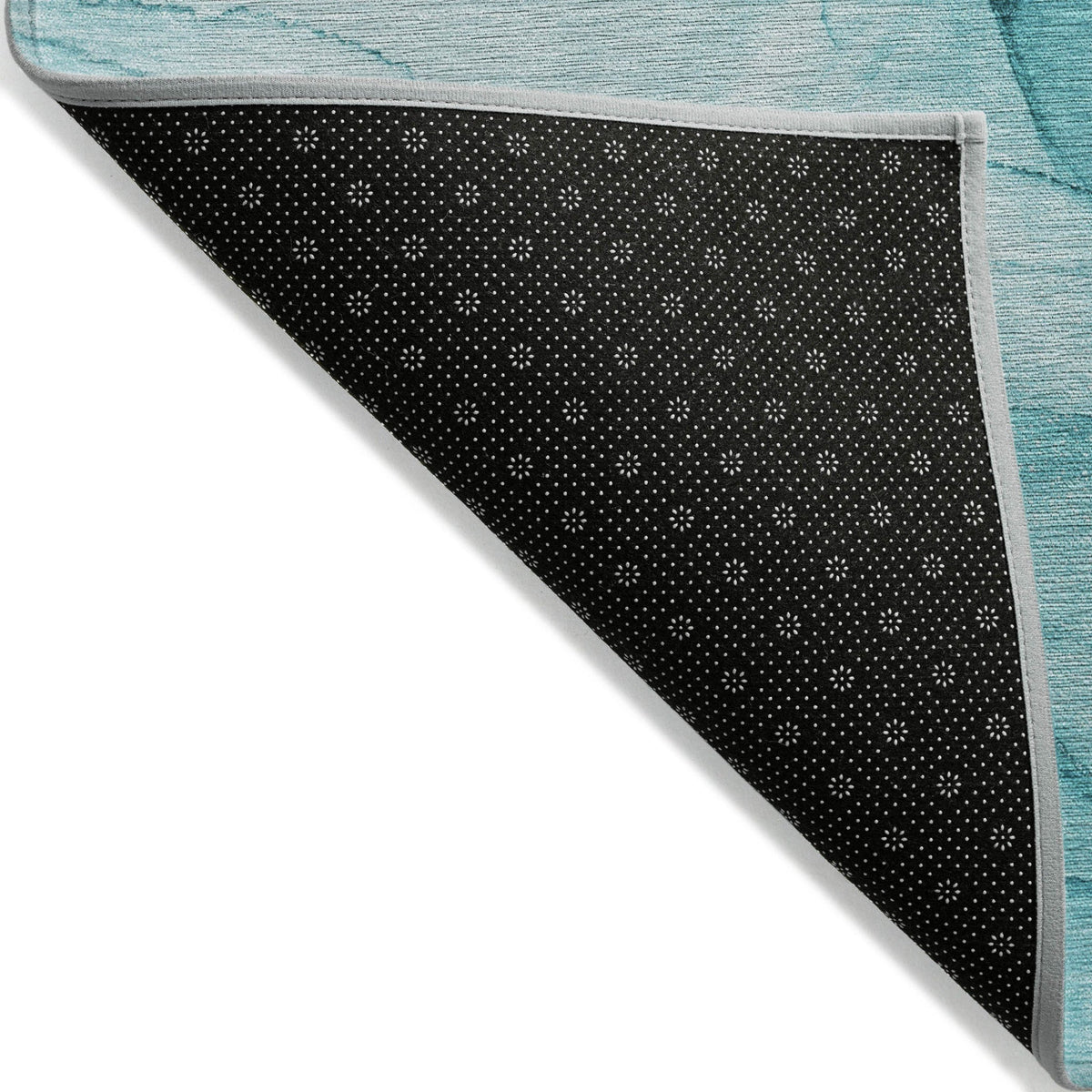 8' Runner Teal Abstract Washable Non Skid Indoor Outdoor Runner Rug LuxuryLifeWay Online Store