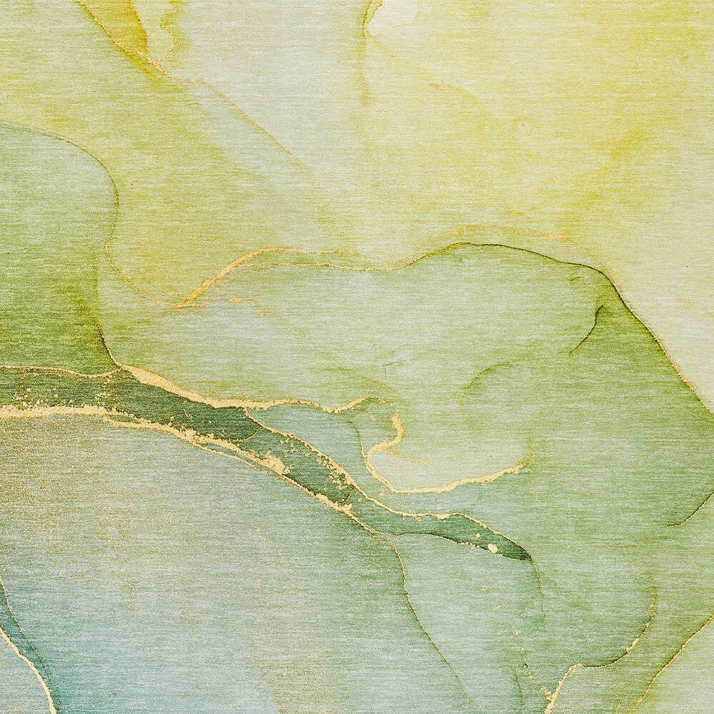 3' X 5' Green Abstract Washable Non Skid Indoor Outdoor Area Rug LuxuryLifeWay Online Store