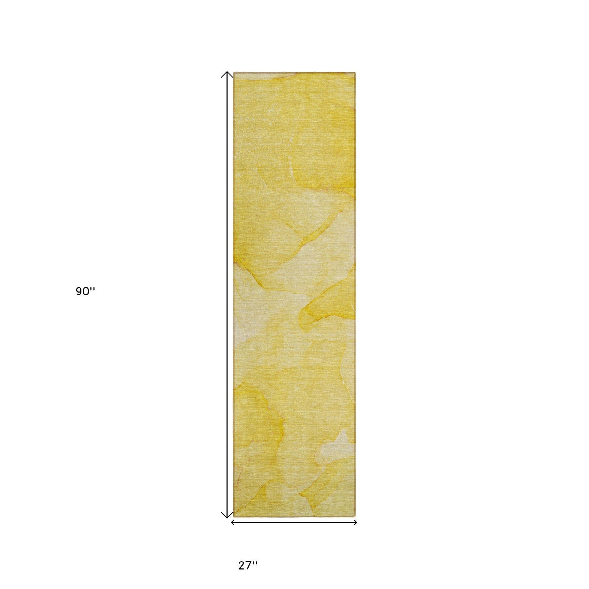 2' X 8' Gold Abstract Washable Non Skid Indoor Outdoor Runner Rug LuxuryLifeWay Online Store