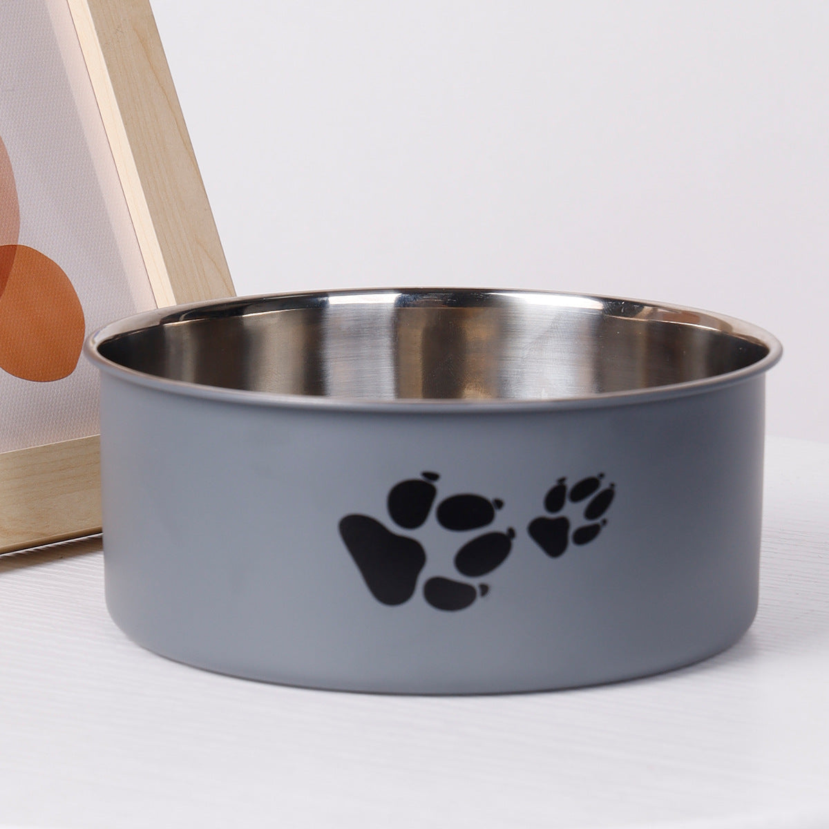 Stainless Steel Dog Bowl Large Capacity Anti-tumble Cat Bowl Pets Fashion
