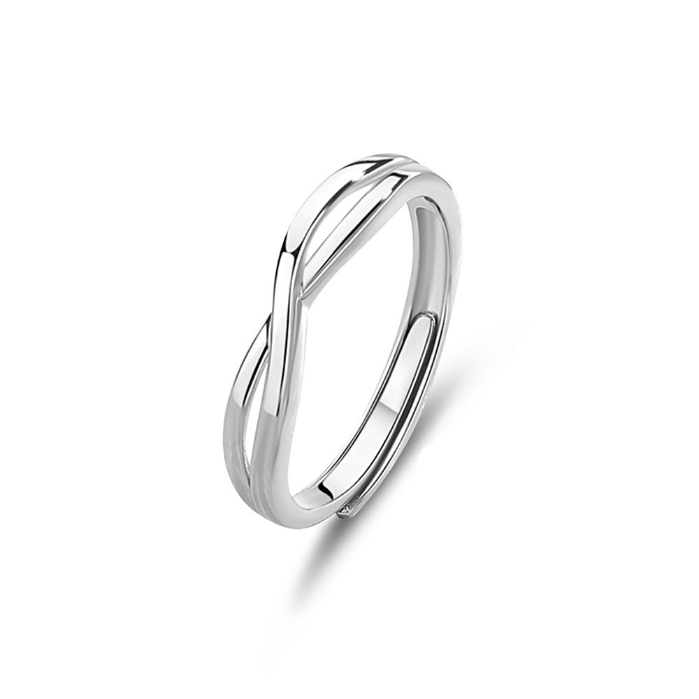 S925 Silver Adjustable Ring For Couples LadyShow.Store