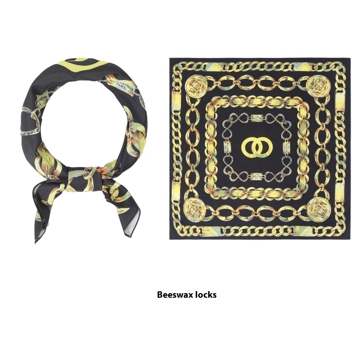 Elegant Printed Silk Square Scarf NorixaFashion.com