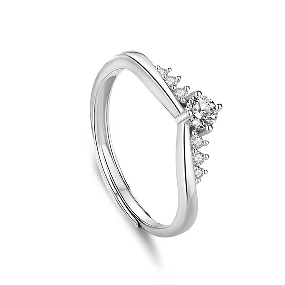 S925 Silver Adjustable Ring For Couples LadyShow.Store