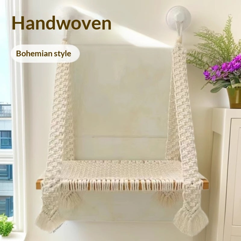 Bohemian-style Cotton Rope Hand-woven Pet Hammock Basket Pet Bed Pets Fashion
