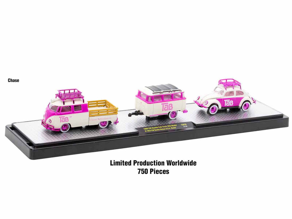Auto Haulers "Soda" Set of 3 pieces Release 26 Limited Edition to 9600 pieces Worldwide 1/64 Diecast Models by M2 Machines LuxuryLifeWay Online Store