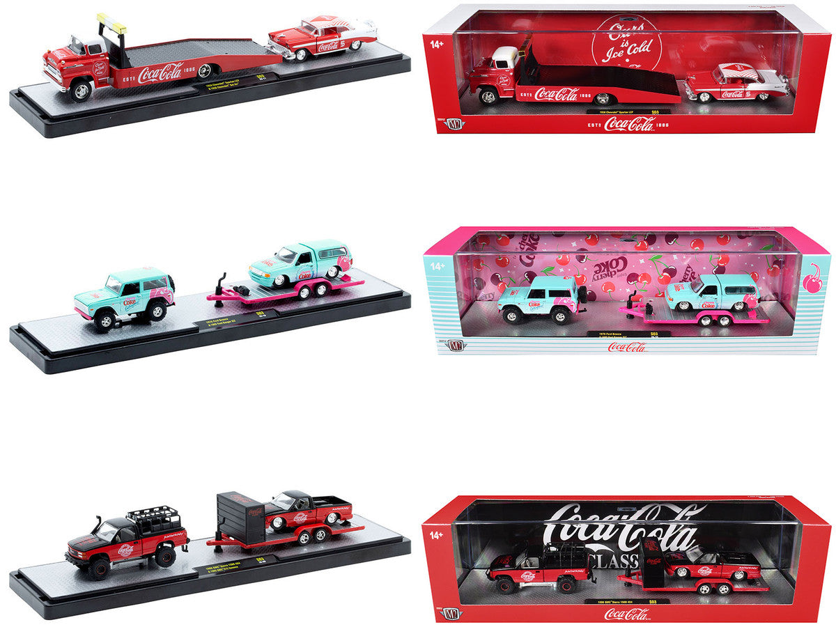 Auto Haulers "Coca-Cola" Set of 3 pieces Release S03 Limited Edition to 4800 pieces Worldwide 1/64 Diecast Model by M2 Machines LuxuryLifeWay Online Store
