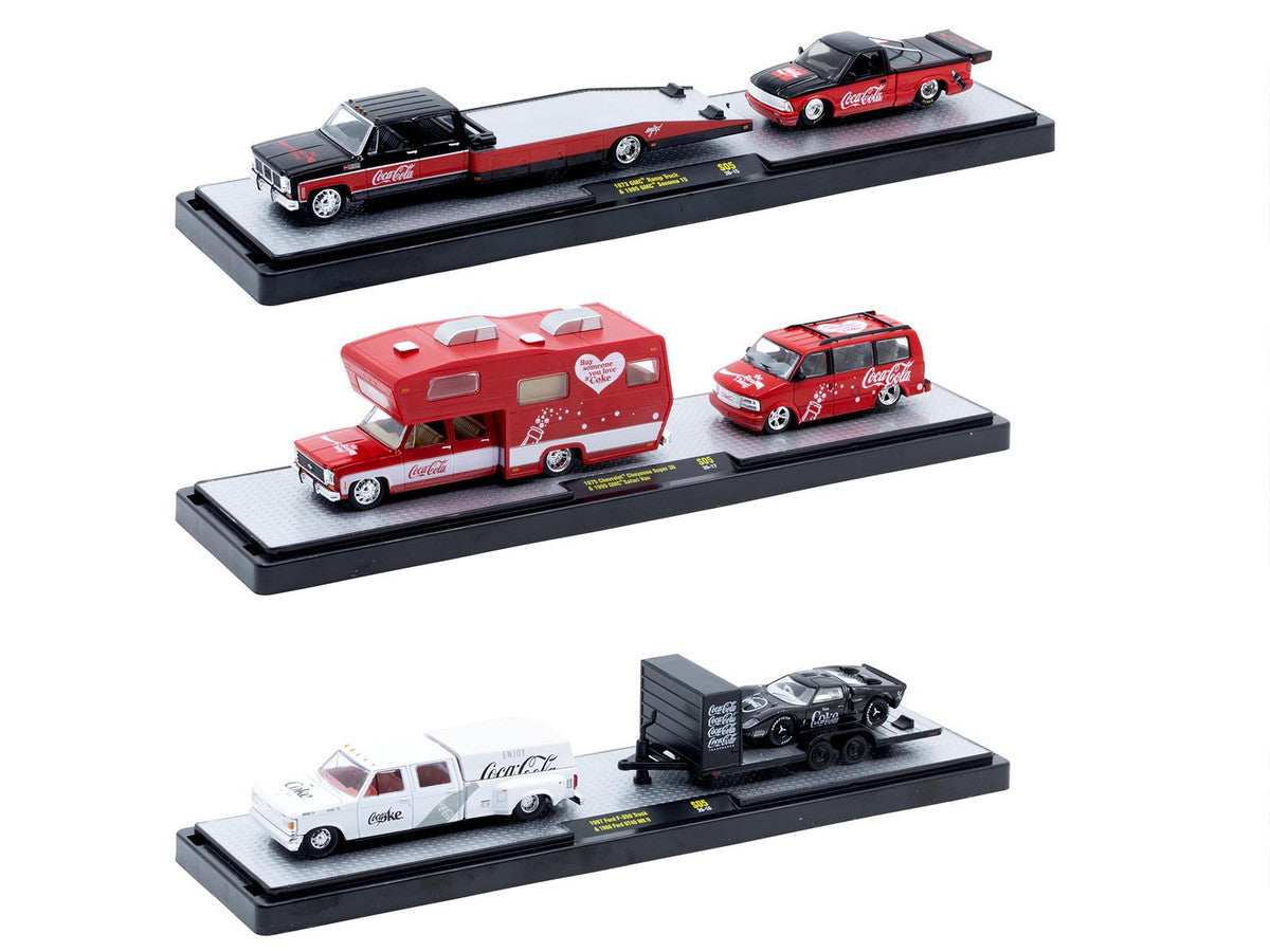 Auto Haulers "Coca-Cola" Set of 3 pieces Release S05 Limited Edition to 6000 pieces Worldwide 1/64 Diecast Models by M2 Machines LuxuryLifeWay Online Store