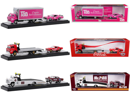 Auto Haulers "3 Sodas" Set of 3 pieces Release 15 Limited Edition to 8400 pieces Worldwide 1/64 Diecast Model Cars by M2 Machines LuxuryLifeWay Online Store