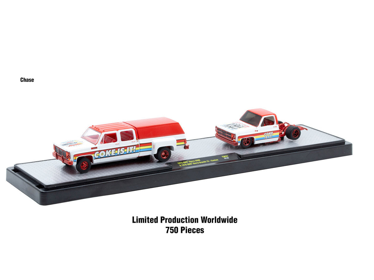 Auto Haulers "Soda" Set of 3 pieces Release 37 Limited Edition to 6000 pieces Worldwide 1/64 Diecast Models by M2 Machines LuxuryLifeWay Online Store