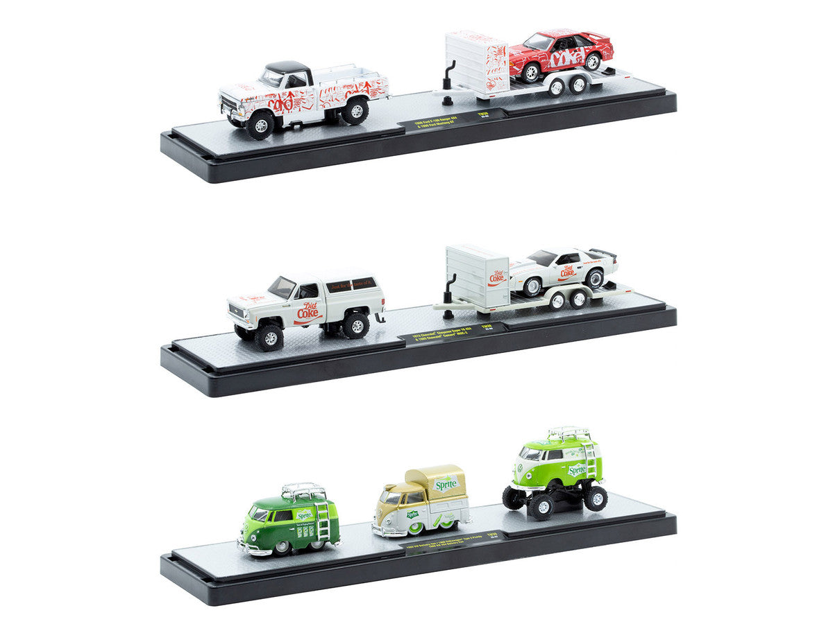 Auto Haulers "Soda" Set of 3 pieces Release 39 Limited Edition to 8000 pieces Worldwide 1/64 Diecast Models by M2 Machines LuxuryLifeWay Online Store