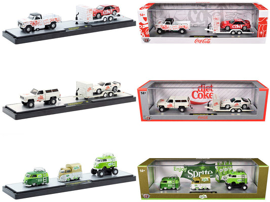 Auto Haulers "Soda" Set of 3 pieces Release 39 Limited Edition to 8000 pieces Worldwide 1/64 Diecast Models by M2 Machines LuxuryLifeWay Online Store