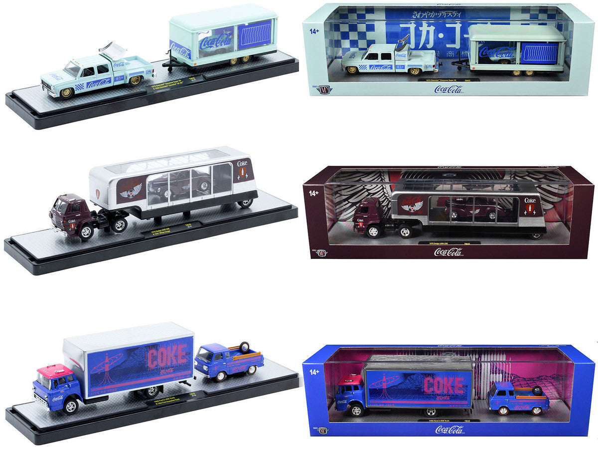 Auto Haulers "Coca-Cola" Set of 3 pieces Release 42 Limited Edition to 8200 pieces Worldwide 1/64 Diecast Models by M2 Machines LuxuryLifeWay Online Store