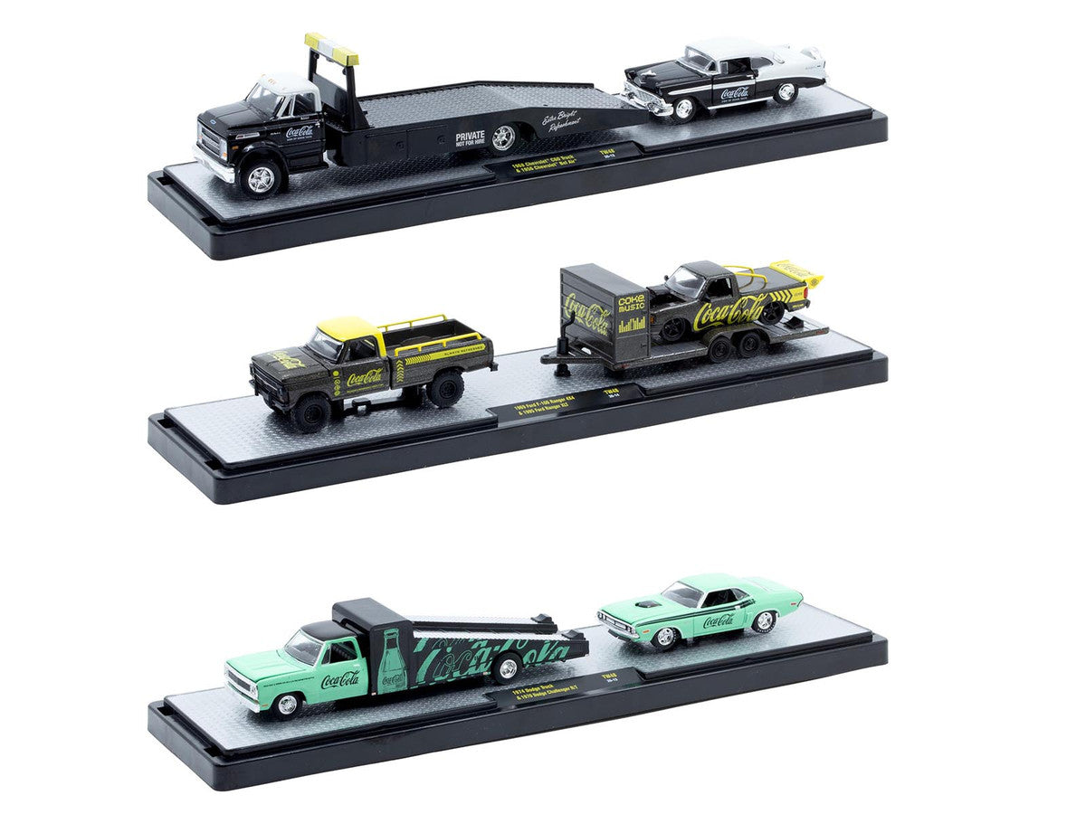 Auto Haulers "Coca-Cola" Set of 3 pieces Release 48 Limited Edition to 4800 pieces Worldwide 1/64 Diecast Models by M2 Machines LuxuryLifeWay Online Store