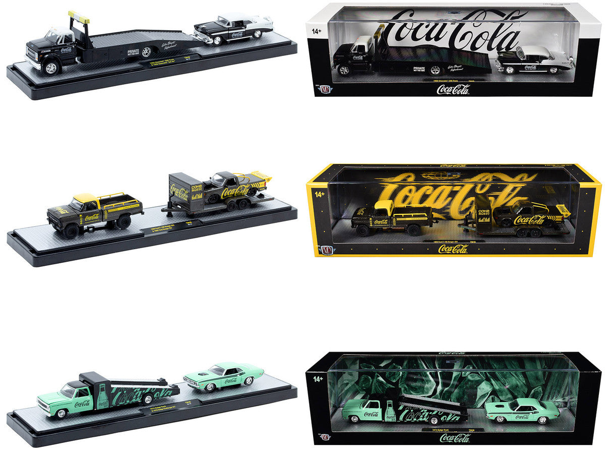Auto Haulers "Coca-Cola" Set of 3 pieces Release 48 Limited Edition to 4800 pieces Worldwide 1/64 Diecast Models by M2 Machines LuxuryLifeWay Online Store