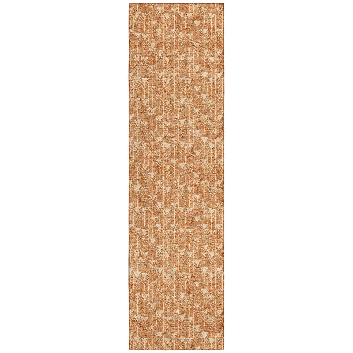 8' Runner Bronze Geometric Washable Non Skid Indoor Outdoor Runner Rug LuxuryLifeWay Online Store