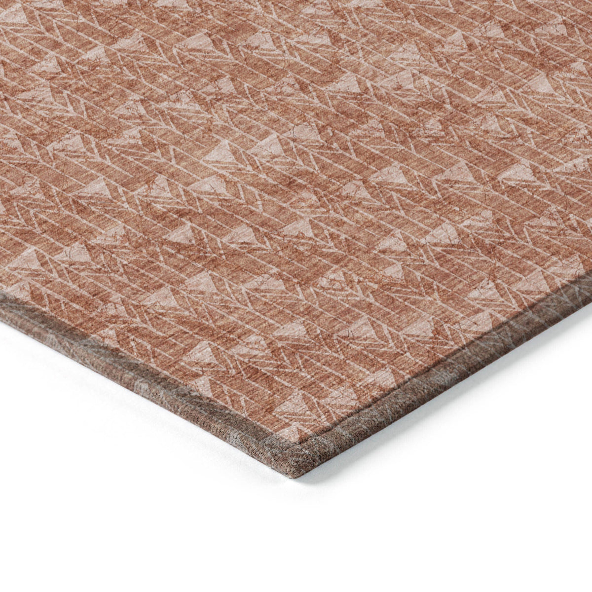 3' X 5' Terra Cotta Geometric Washable Non Skid Indoor Outdoor Area Rug LuxuryLifeWay Online Store