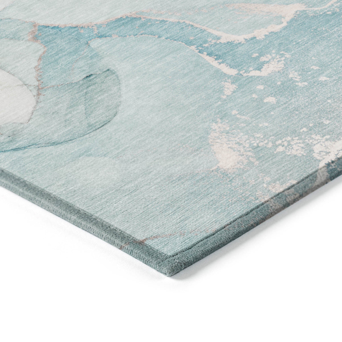3' X 5' Teal Abstract Washable Non Skid Indoor Outdoor Area Rug LuxuryLifeWay Online Store