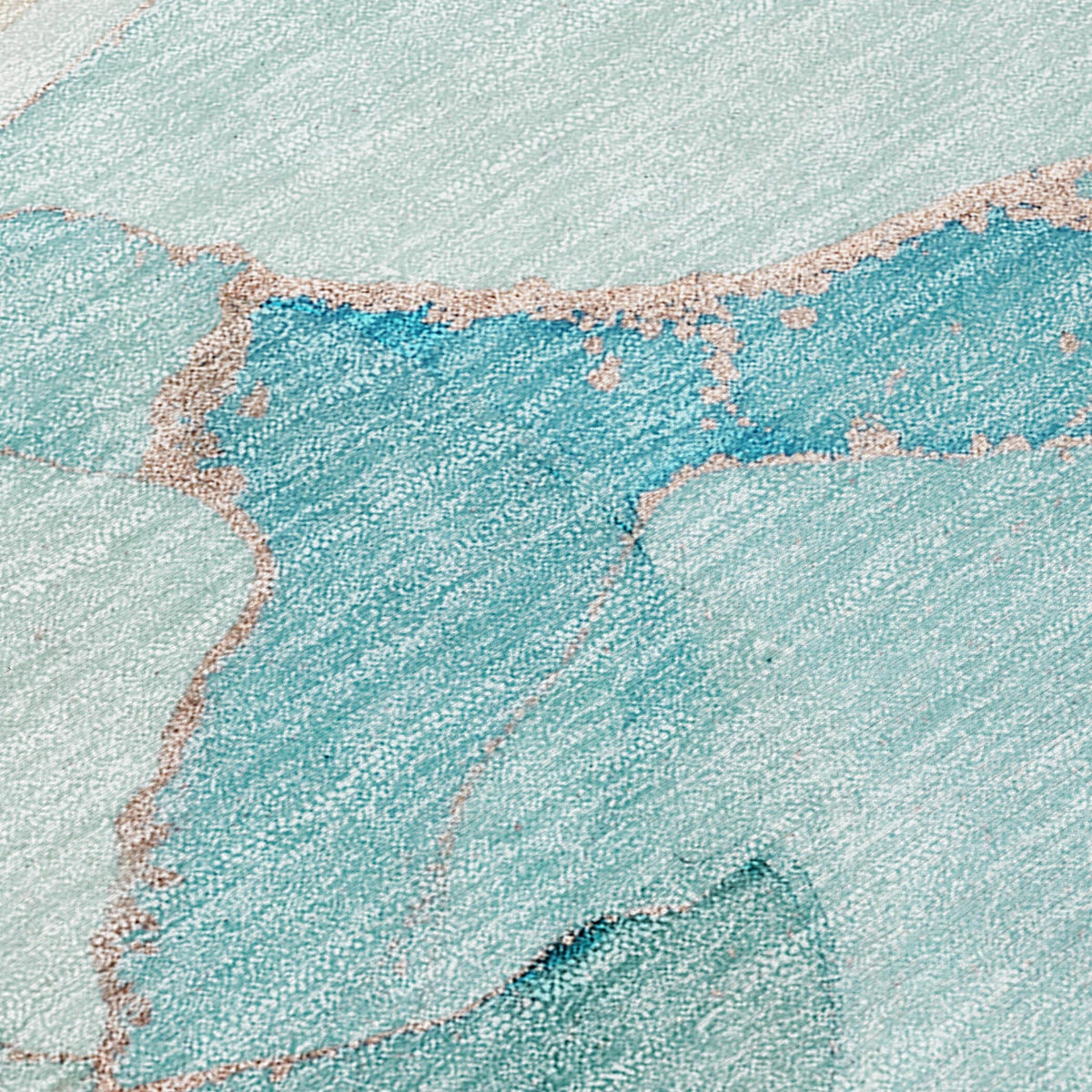 3' X 5' Teal Abstract Washable Non Skid Indoor Outdoor Area Rug LuxuryLifeWay Online Store