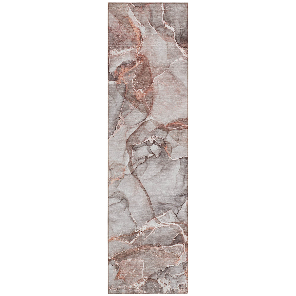 8' Runner Gray and Red Abstract Washable Non Skid Indoor Outdoor Runner Rug LuxuryLifeWay Online Store